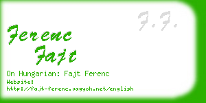 ferenc fajt business card